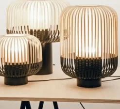Lampe à poser, Bamboo Light M, noir, Ø27cm, H39cm - Forestier