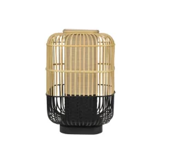 Lampe à poser, Bamboo Square L, noir, Ø38cm, H65,5cm - Forestier