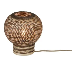 Lampe à poser, Barbados, naturel et marron, Ø25cm, H27cm - Good&Mojo
