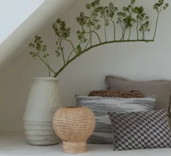 Lampe à poser, Barbados, naturel, Ø25cm, H27cm - Good&Mojo