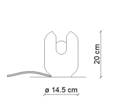 Lampe à poser, Batucada, crème, Ø14,5cm, H20cm - Ferroluce