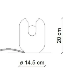 Lampe à poser, Batucada, orange, Ø14,5cm, H20cm - Ferroluce