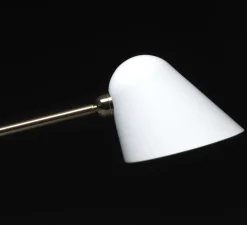Lampe à poser, Beghina, blanc brillant, laiton, LED, 3000K, 200lm, L22cm, H41cm - Tato Italia