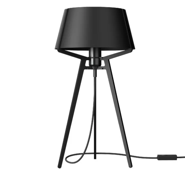 Lampe à poser, Bella, noir fumé, Ø27cm, H51,6cm - Tonone