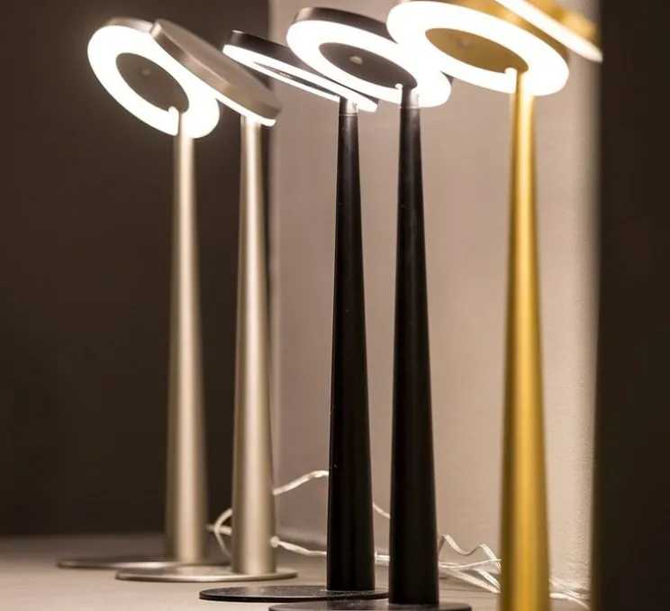 Lampe à poser, Bella, noir, LED, 2700K, 388LM, Ø12cm, H31,6cm - PANZERI