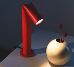 Lampe à poser, Bender lampe, rouge, LED, 2700K, L9cm, H30cm - Axolight