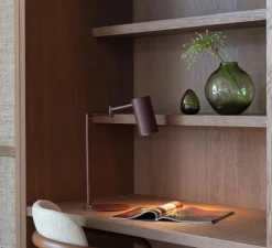 Lampe à poser, Bilbao, burgundy, L35cm, H47,5cm - It's about Romi