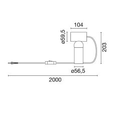 Lampe à poser, Bilboquet, bleu sauge, L5,95cm, H20,3cm - Flos