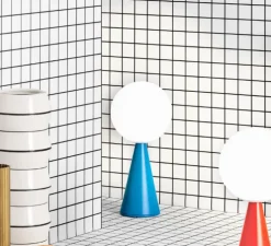 Lampe à poser, Bilia Mini, bleu, Ø12cm, H26cm - Fontana Arte