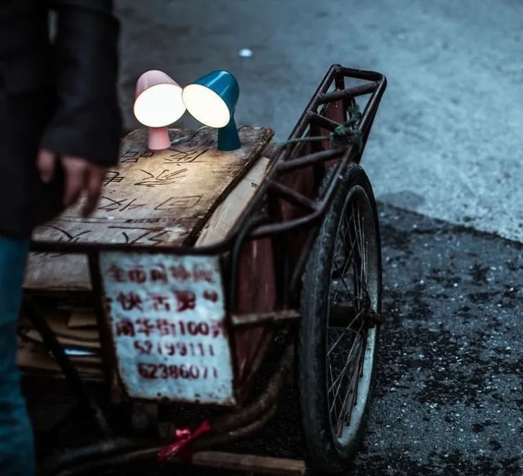 Lampe à poser, Binic, rose, Ø22cm, H24cm - Foscarini