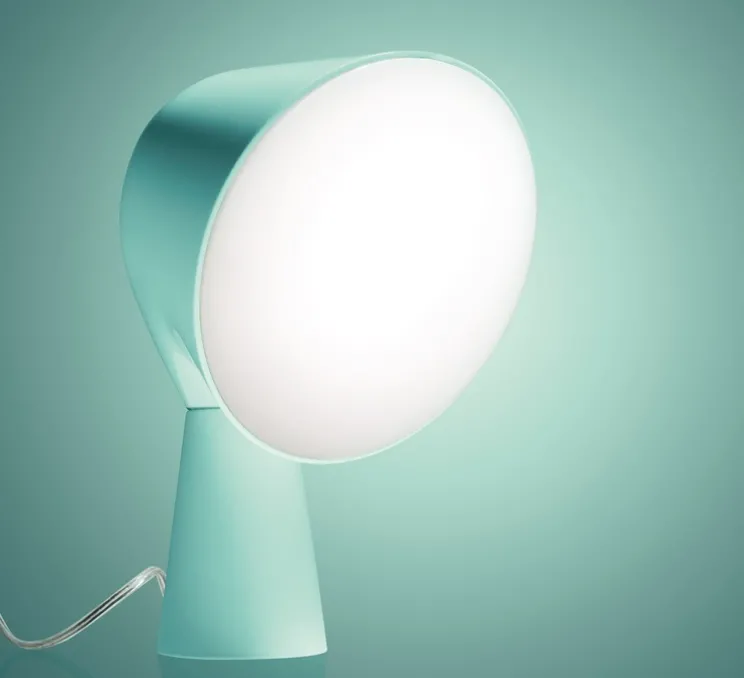 Lampe à poser, Binic, vert d'eau, Ø22cm, H24cm - Foscarini