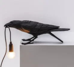 Lampe à poser, Bird Lamp Playing Indoor, noir, L33,5cm, H11,5cm - Seletti