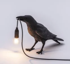 Lampe à poser, Bird Lamp Waiting Indoor, noir, L29,5cm, H12cm - Seletti