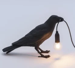 Lampe à poser, Bird Lamp Waiting Indoor, noir, L29,5cm, H12cm - Seletti