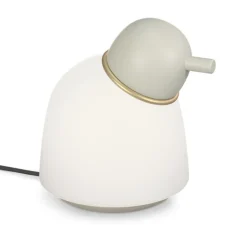 Lampe à poser, Bird, sable, blanc et laiton, Ø17,4cm, H21,5cm - Belid