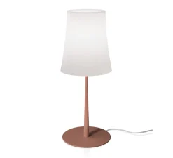 Lampe à poser, Birdie Easy Grande, blanc et rouge brique, Ø25cm, H62cm - Foscarini