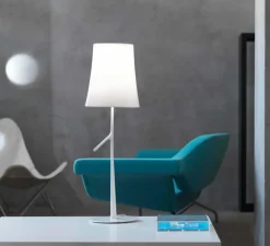Lampe à poser, Birdie Piccola, blanc, L19cm, H49cm - Foscarini