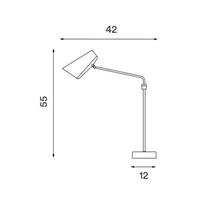 Lampe à poser, Birdy Swing, noir, laiton, L42cm, H55cm - Northern