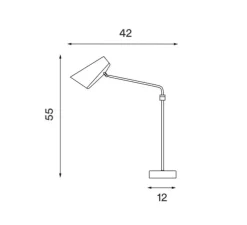 Lampe à poser, Birdy Swing, noir, métal, L42cm, H55cm - Northern