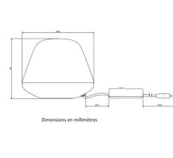 Lampe à poser, Bloom, argent, Ø20cm, H16,8cm - Herstal