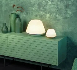 Lampe à poser, Bloom, argent, Ø38cm, H30,3cm - Herstal