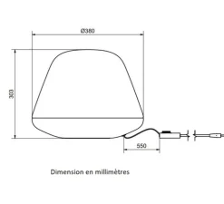 Lampe à poser, Bloom, laiton, Ø38cm, H30,3cm - Herstal