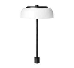 Lampe à poser, Blossi in-set small, noir, opal, LED, dim, 2700K, 460 lm, Ø17cm, H35cm - Nuura
