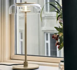 Lampe à poser, Blossi, or, transparent, Ø23cm, H44cm - Nuura