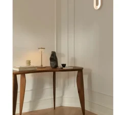 Lampe à poser, Blossi small, or nordique, transparent, LED, dim, 2700K, 463 lm, Ø17cm, H33cm - Nuura