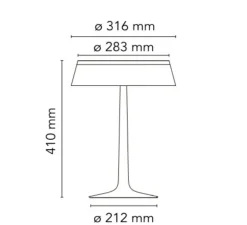 Lampe à poser, Bon Jour, transparent et cuivre, LED, dim, 2700K, 884 lm, Ø28,3cm, H41cm - Flos