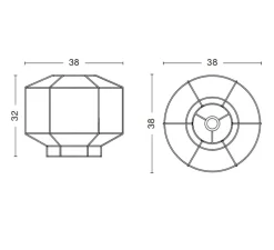 Lampe à poser, Bonbon 380, ville, greige, Ø38cm, H32cm - HAY