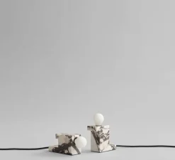 Lampe à poser, Brick Low, Marbre blanc, L14cm, H7,5cm - 101 Copenhagen