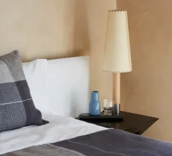 Lampe à poser, Básica M2, nickel, beige, Ø20cm, H71cm - Santa & Cole