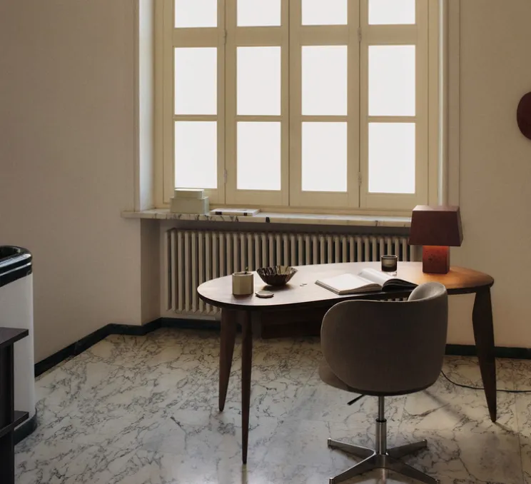 Lampe à poser, Burl, Marron foncé, Ø27,3cm, H33cm-Ferm Living