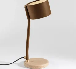 Lampe à poser, CANOPEE, Brun cognac, L16cm, H37cm - JURIE & JARRE