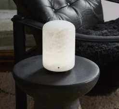 Lampe à poser, Capsule, laiton, albâtre, LED, dim, 2700-1800K, 980 lm, Ø16,6cm, H25,2cm - Carpyen