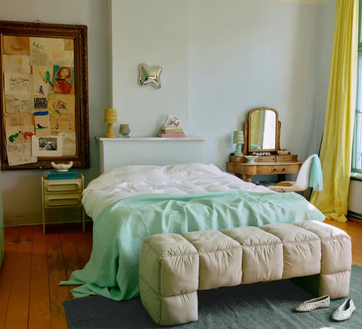 Lampe à poser, Ceramic, ochre, Ø15cm, H34cm-HKLIVING