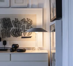 Lampe à poser, Chapeaux M, gris, LED, dim, 2700K, 900 lm, Ø44cm, H47cm - Foscarini