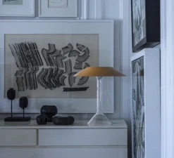 Lampe à poser, Chapeaux M, ocre, LED, dim, 2700K, 900 lm, Ø44cm, H47cm - Foscarini