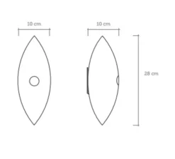 Lampe à poser, CHRYSALIDE, blanc, H10cm - Celine-Wright