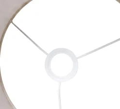 Lampe à poser, Cilinder + Retro Stoneware, naturel, bleu, Ø30cm, H70cm - HK Living