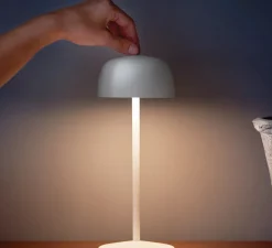 Lampe à poser, Circe, blanc, IP65, LED, dim, 2200-3000K, 214 - 224 lm, Ø11cm, H30cm - Zafferano