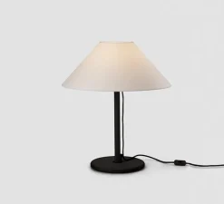 Lampe à poser, Clasica S, pin teinté noir, Ø55cm, H63cm - Luxcambra