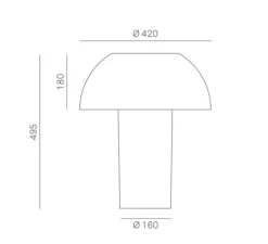 Lampe à poser, Colette 50, transparent, Ø42cm, H49,5cm - Pedrali
