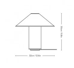 Lampe à poser, Colette ATD6, blanc et noir, Ø32cm, H30cm - Andtradition