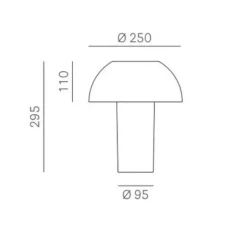Lampe à poser, Colette, transparent, Ø25cm, H29,5cm - Pedrali