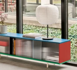 Lampe à poser, Common Lamp base peach, blanc & noir, Ø44cm, H67cm - HAY