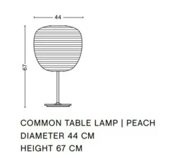 Lampe à poser, Common Lamp base peach, blanc & noir, Ø44cm, H67cm - HAY