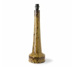 Lampe à poser, Cone + Retro Stoneware, naturel, moutarde, Ø36cm, H90cm - HK Living