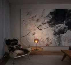 Lampe à poser, Contour 225, gris ardoise, LED, dim, 1800-3000K, Ø22,5cm, H49,5cm - A-N-D